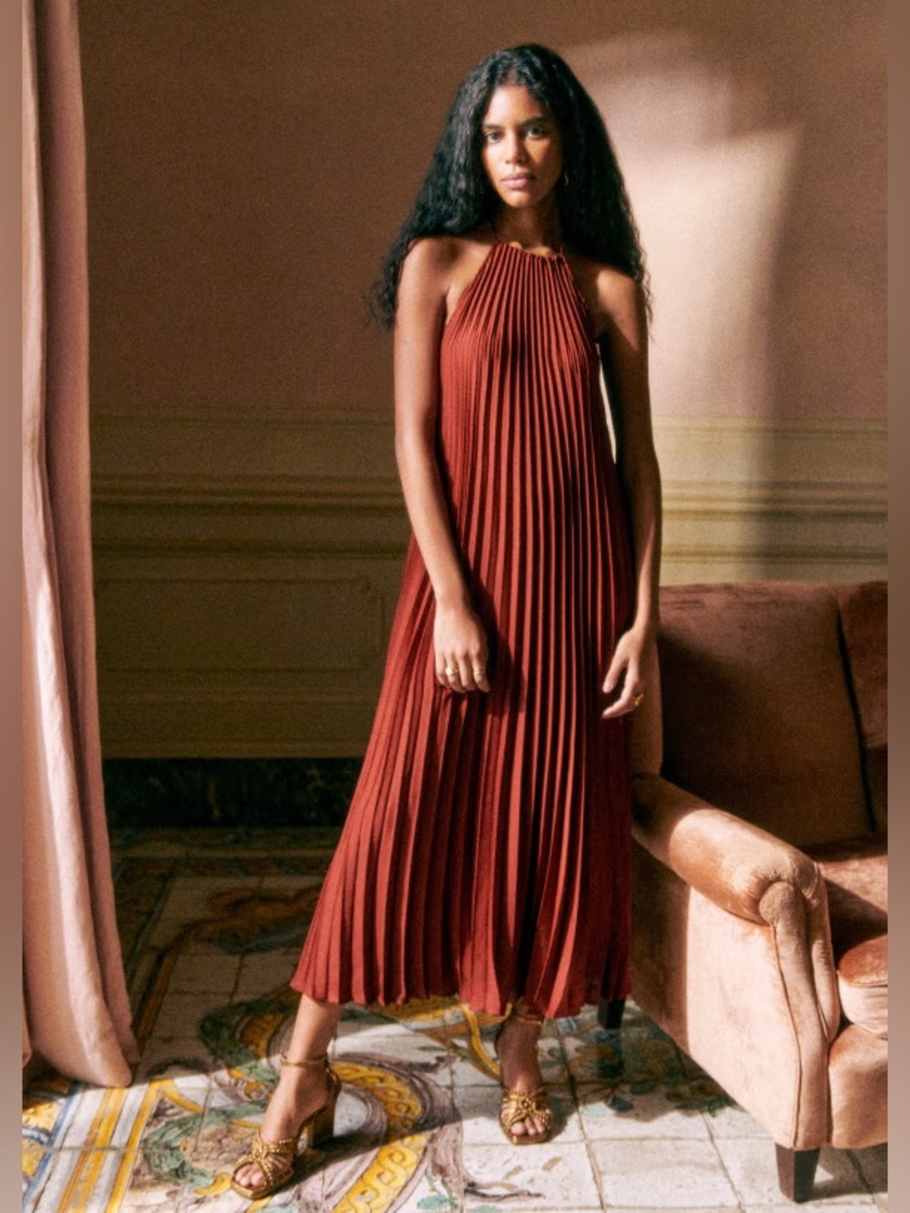 Sezane Layla Dress Terracotta 36/4